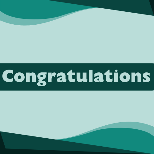 Green Theme wish card, Congratulations.