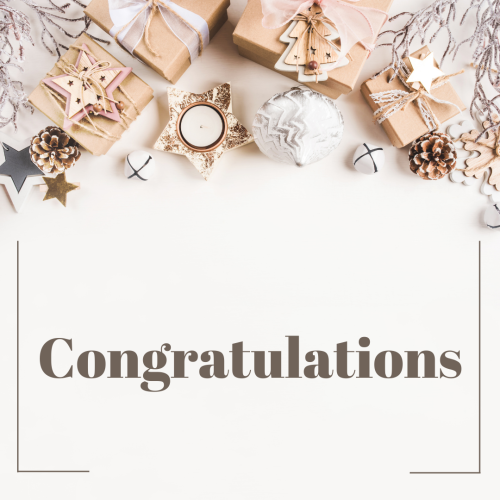 Lots of gifts and decoration items on top, Congratulations.