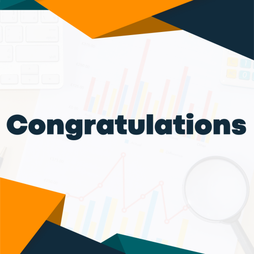 Congratulations, different patterns on top and bottom.