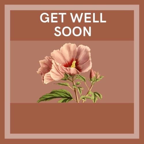 Get Well Soon Image Card With Flowers