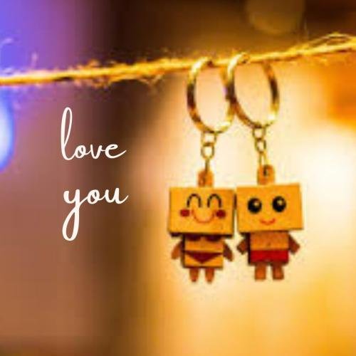 Key chain message Love you