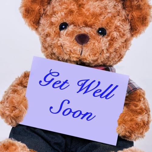 Teddy saying get well soon 