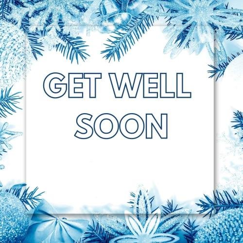 Get well soon with yellow background and flower