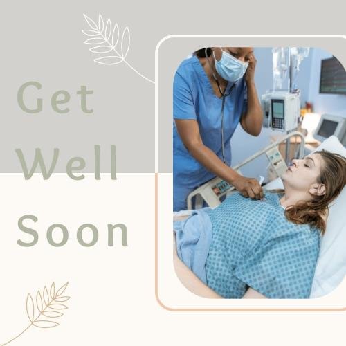 Doctor checking up the patient and wishing get well soon.