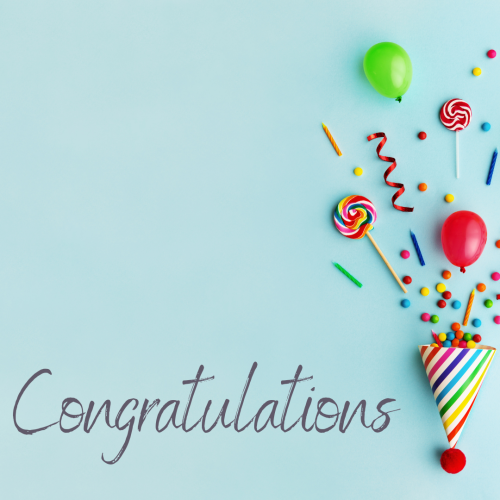 Simple wish card design, Congratulations.