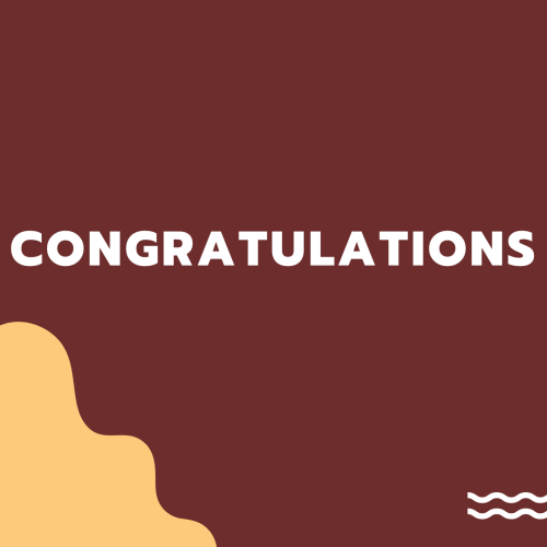 Congratulations, with brown background wish card.