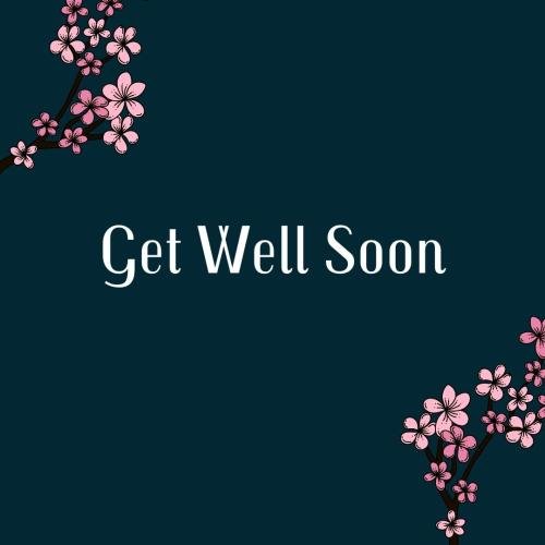 Get well son with green background and flower