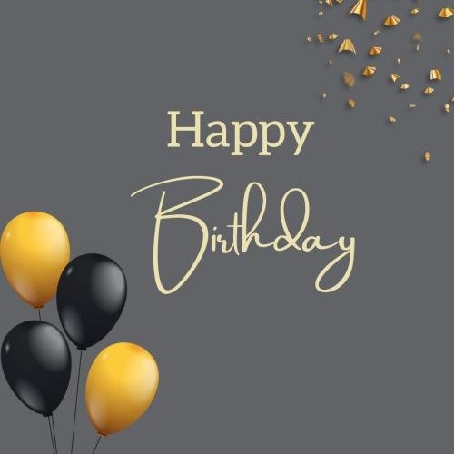 Balloons message Happy Birthday