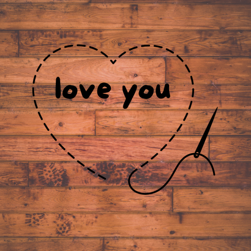 Heart painting message Love you