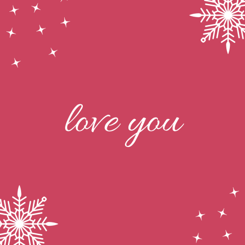 Pink background on wish card, Love you