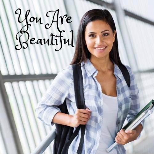 Girl looking beautiful with white background and bag