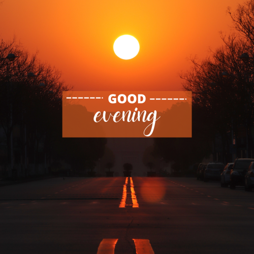 Sun on wish card GOOD EVENING