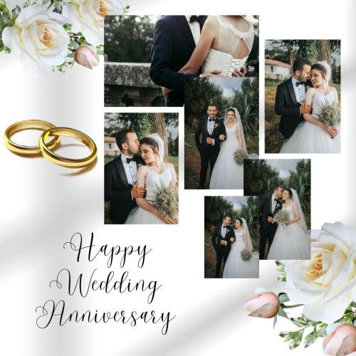 Wedding album , happy wedding anniversary