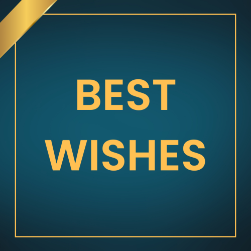 Best Wishes, Elegant wish card design.