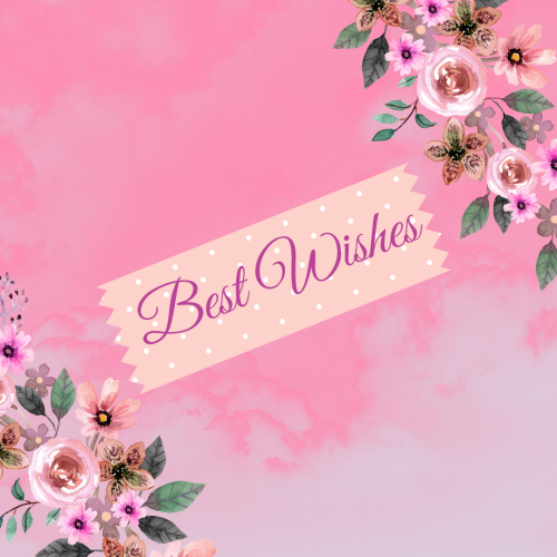 Flowers on a pink background, Best Wishes.