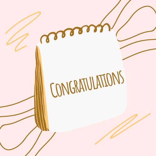 Congratulations, plan calendar on a wish card.