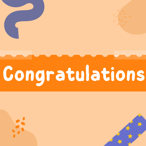 Wish card for a friend, Congratulations.