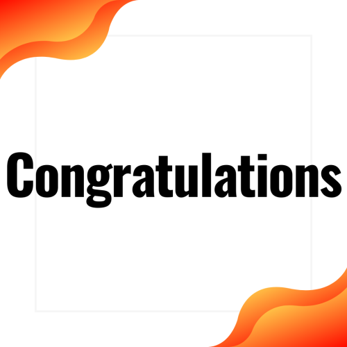 Congratulations, simple wish card design.