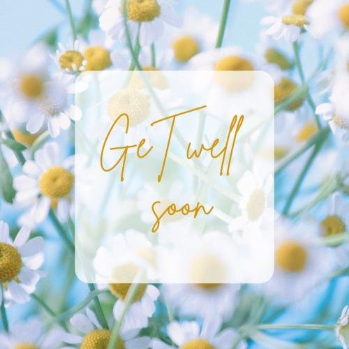 Get well soon with white and yellow flowers