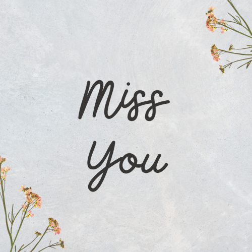 Miss You, wish card.