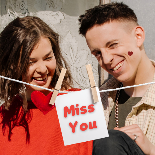 Miss You, beautiful wish card.