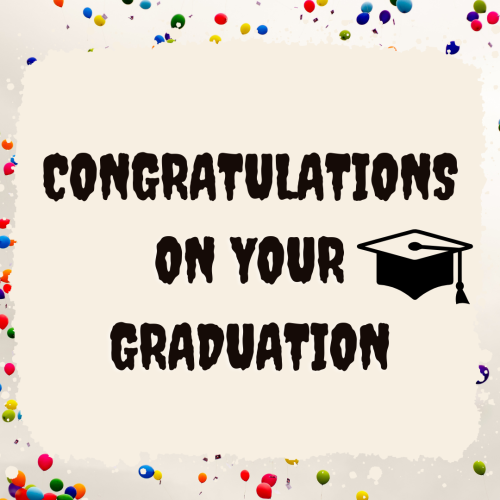Wishing Card Pink Color, Congratulations On Your Graduation