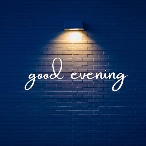 Wall and light message Good evening