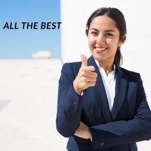 All the best with thumbs up!