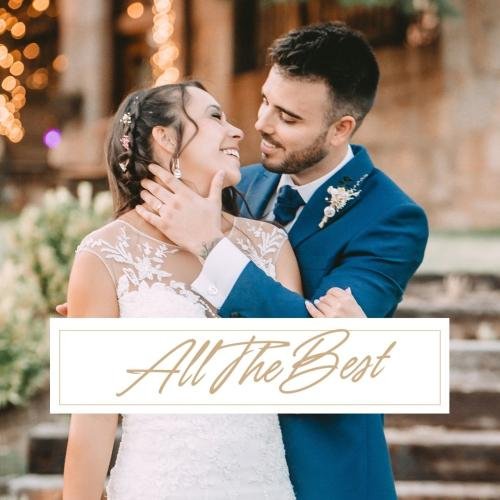 Couple looks best by his pose and smile.