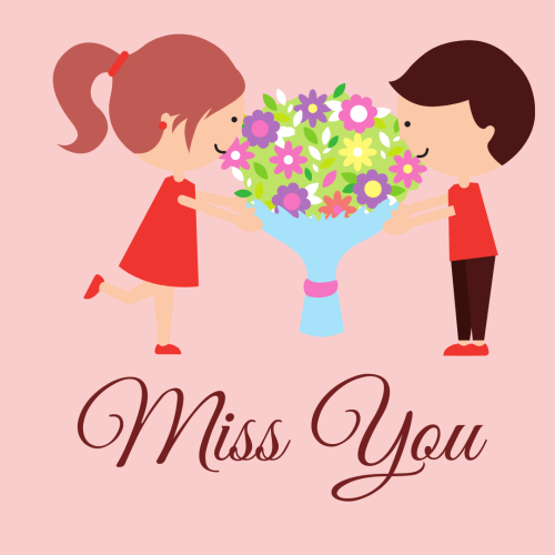 Miss You, couple holding a bokeh.