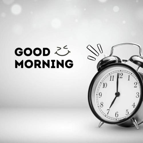 Good Morning Card With Clock