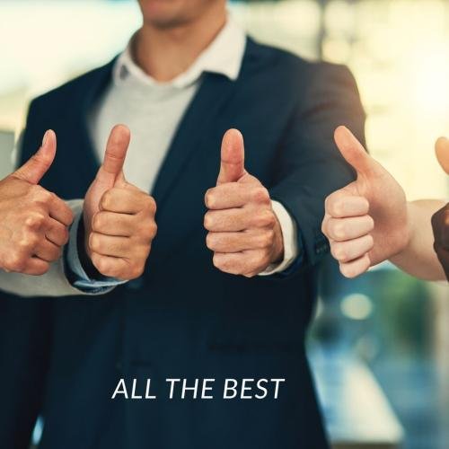 All the best with thumbs up