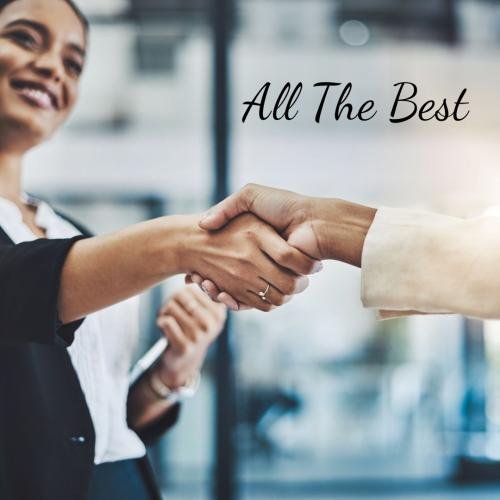 Hand shake is all the best