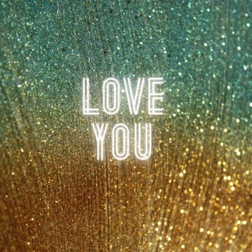 Glitter back on wish card Love you