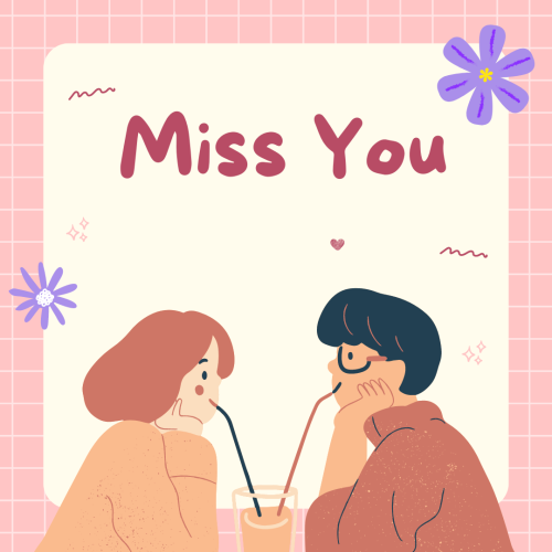 Miss You, couple drinking juice.