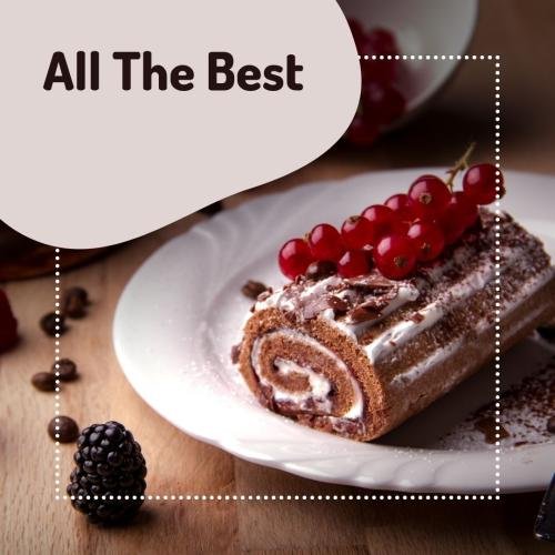 Brown cake with cherry is best