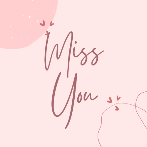 Simple wish card design, Miss You.