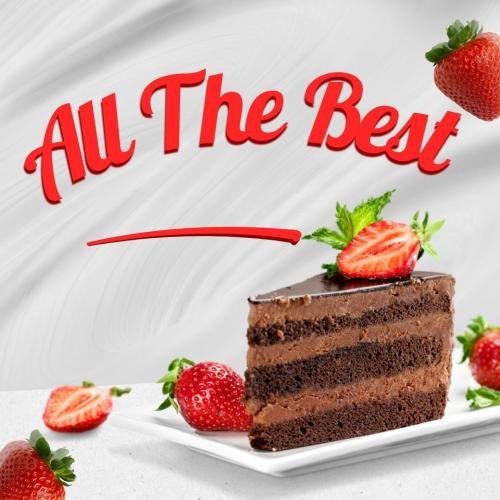 Piece of chocolate cake with strawberry is best