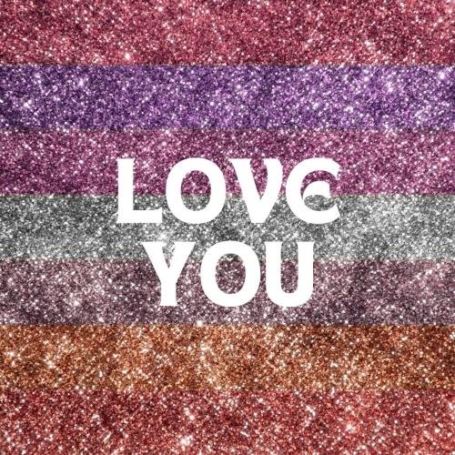 Colorful back on wish card Love You