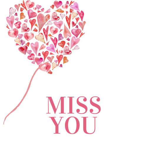 Miss You, hearts painting.
