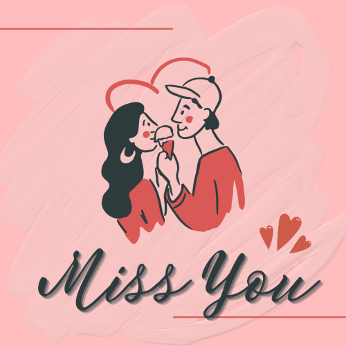 Miss You, couple enjoying ice-cream.