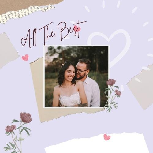 All the best couple with white dress