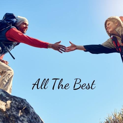 All the best with caught each other hands