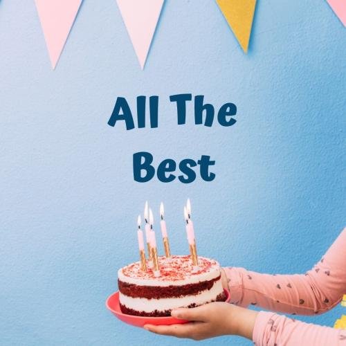 Wishing all the best with a cupcake.