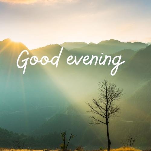 Sun shine on wish card Good Evening