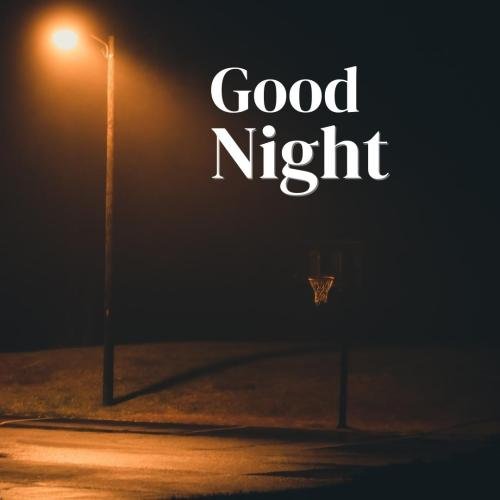 A beautiful street light view, good night.