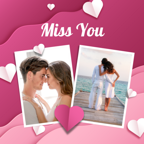 Miss You, Beautiful couple on a sea.