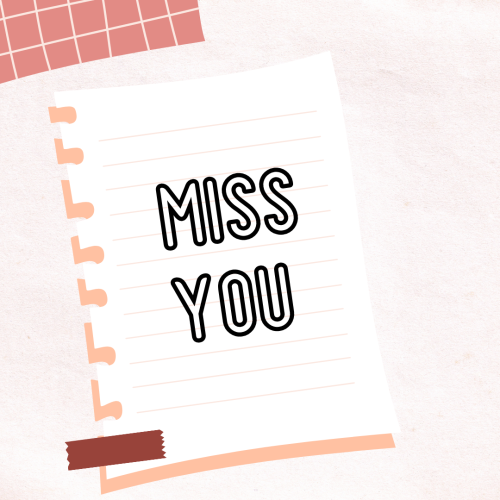 Miss You, register on a wish card.