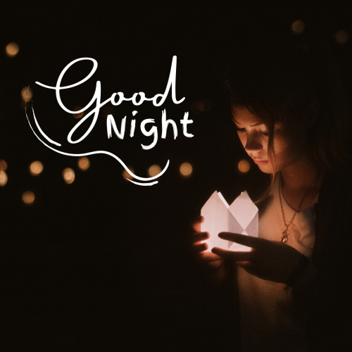 girl at good night view