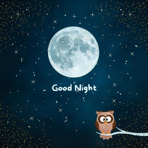 Good Night Image Card With Stars